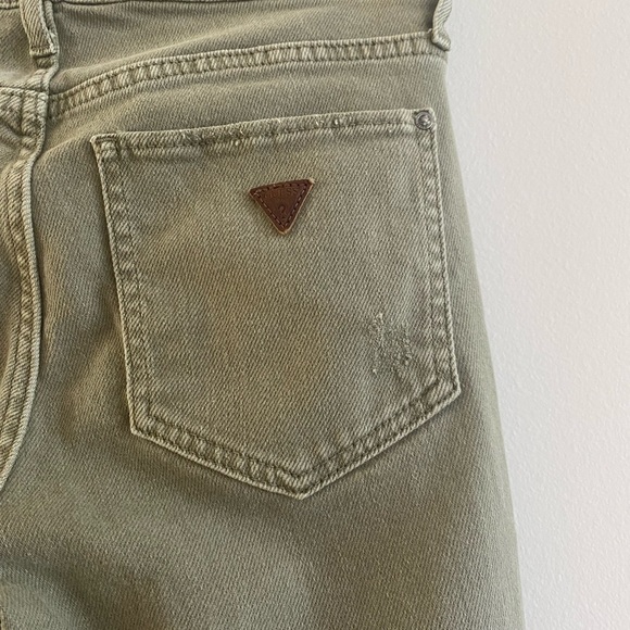 Guess Faded Green Distressed Jeans, Size 27 - Picture 8 of 12